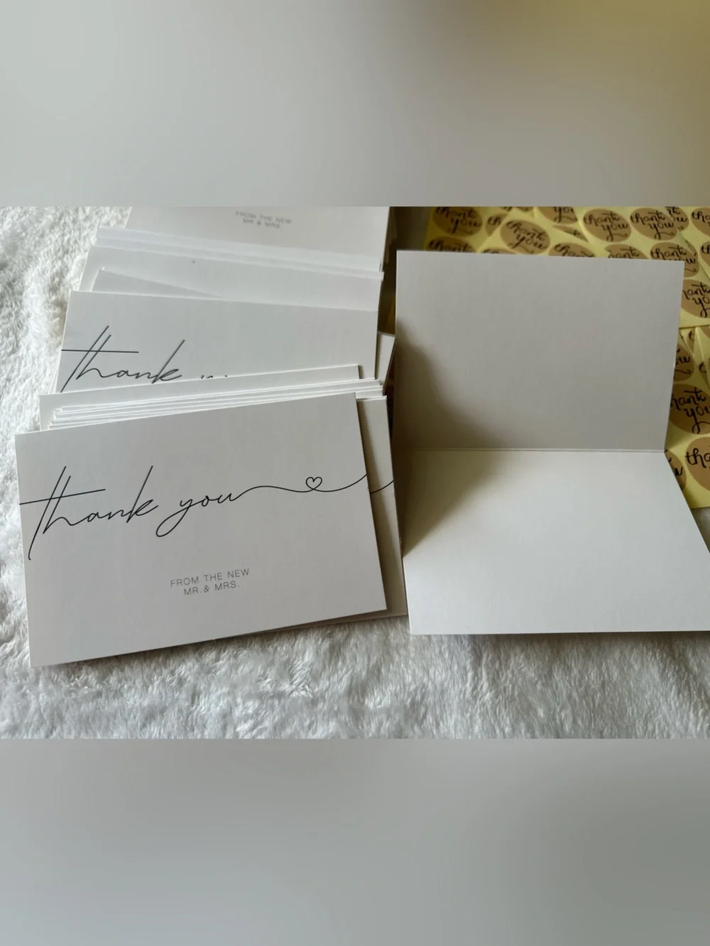 Amazon Thank You Cards Set with Kraft Envelopes and Gold Stickers